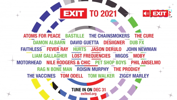 EXIT u 2021: U novu godinu uz Ziggy Marleya, Dub FX-a i brojne druge velikane