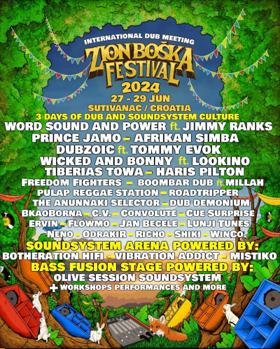 Kompletiran line up Zion Boška Festivala